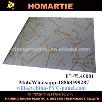 40cm width laminated pvc panel,haining factory price wall cladding, Artistic rectangle Ceilings tiles